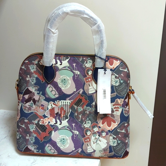 NWT Disney Parks Dooney & Bourke Haunted Mansion Satchel Bag - Picture 4 of 10